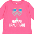 thumbnail image 4 of Inktastic Happy Hanukkah Menorah Boys or Girls Long Sleeve Toddler T-Shirt, 4 of 5