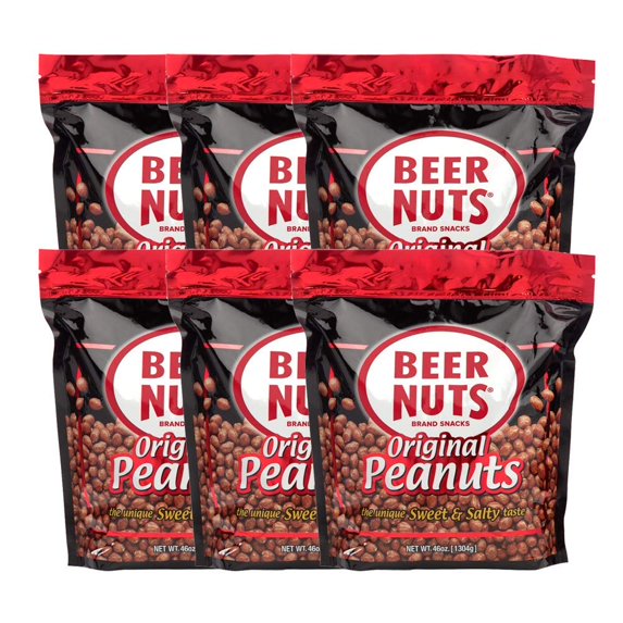 BEER NUTS - 46 oz. - The Big Bag | Original Peanuts (PACK OF 6)