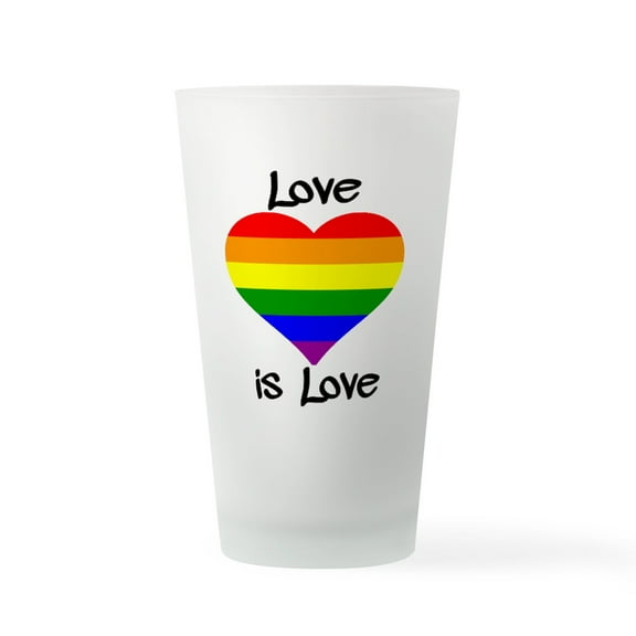 CafePress - Love Is Love - Pint Glass, Drinking Glass, 16 oz. CafePress