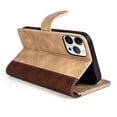 thumbnail image 4 of Flip Leather Wallet Mobile Phone Case for iPhone 13/iPhone 13 Pro/iPhone 13 Pro Max Full Cover Anti-slip Case with Card Slots Magnetic Kickstand Phone Holder, 4 of 6
