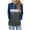 Navy, variant on HAiming Color Block Hooded Sweatshirt for Women Casaul Long Sleeve Pullover Tops Hoodies with Pocket