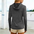 thumbnail image 6 of Afuyipoi Women UPF 50+ Sun Protection Shirt,Quick-Drying Thumb Holes Sporty & Casual Long Sleeve Shirt Dark Gray S, 6 of 6