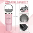 thumbnail image 3 of 30oz Christian Tumbler with Handle & Flip Straw Lid - Stainless Steel Vacuum Insulated, Leak Proof Travel Mug - Inspirational Religious Gifts for Women (Christmas, Mother''s Day), 3 of 5