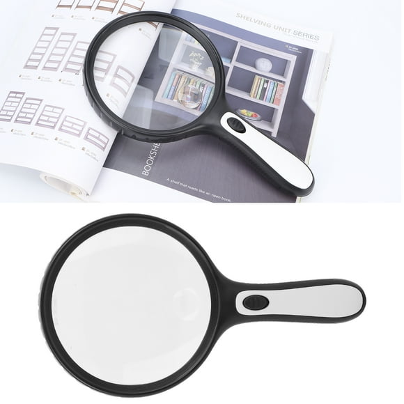 Tbest Lighted Magnifier Portable Durable Stable Clear Magnifying Glass For Reading For