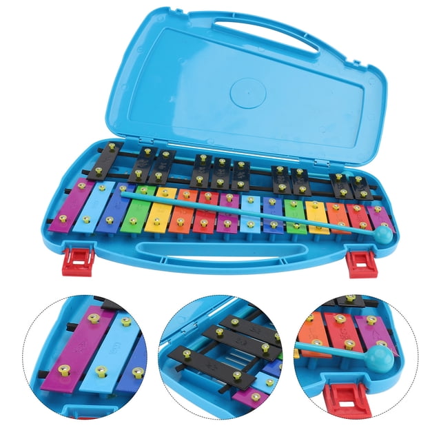 Hytrove 1Pcs Musical Instrument Enlightenment Toys Metallophone in Colorful Metal for Children