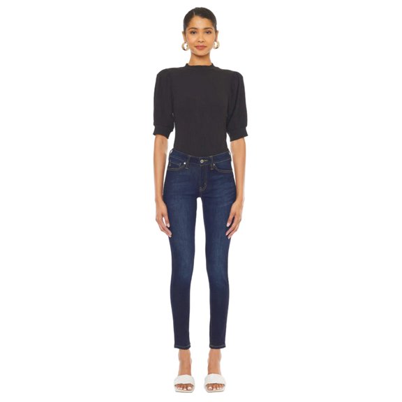 Kancan - Women's Mid Rise Super Skinny Jeans - Basic - KC7092
