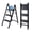 Black, variant on CONCETTA Aluminum alloy 2 Step Ladder, Folding Step Stool with Anti-Slip Pedal, Lightweight Portable Ladder for Home, Workplace, 330lbs Capacity, Wood Color With White