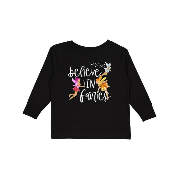 Inktastic Believe in Fairies Boys or Girls Long Sleeve Toddler T-Shirt