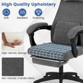 thumbnail image 3 of GVN Reclining Upholstered Ergonomic Computer Chair with Chenille Fabric, Home Office Desk Chairs for Home Office, Living Room, Study Room, Bedroom, Gray, 3 of 7