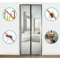 thumbnail image 2 of Mosquitera magnética para puerta, mosquitera personalizada para puerta, cortina mosquitera magnética negra de 210 x 100 cm para puertas y ventanas, antimosquitos y moscas, 2 of 5