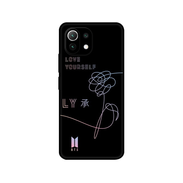 Para xiaomi Mi 11 Lite 4G 5G NE 11i 11 Ultra 11T Pro POCO F3 Funda Para Teléfono Trasera De Silicona Suave Negro Tpu BTS FAKE LOVE YOURSELF