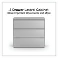 thumbnail image 4 of Alera Lateral File, 3 Legal/Letter/A4/A5-Size File Drawers, Light Gray, 42" x 18.63" x 40.25", 4 of 9
