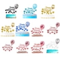 thumbnail image 4 of Golden Onion Paper Five Pointed Star Love Happy Birthday Cake Card Decoration 5-Inch Balloon Cake Card Decoration Package, 4 of 5