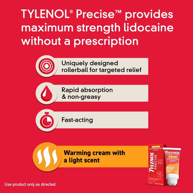 Tylenol Precise Warming Pain Relief Cream, Lidocaine photo 5
