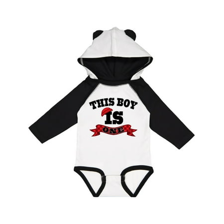 

Inktastic 1st Birthday Buffalo Plaid Lumberjack Gift Baby Boy Long Sleeve Bodysuit