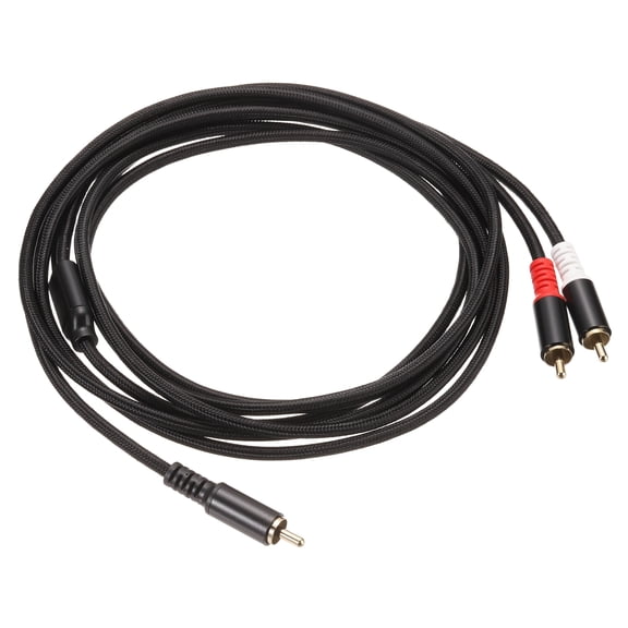 RCA Y Cable 10ft, 1 RCA Male to 2 RCA Male Y Splitter Stereo Audio Subwoofer Cable for Home Theater, HDTV