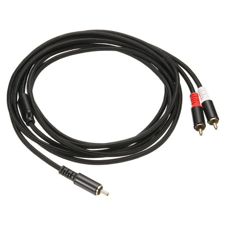 RCA Y Cable 10ft, 1 RCA Male to 2 RCA Male Y Splitter Stereo Audio Subwoofer Cable for Home Theater, HDTV