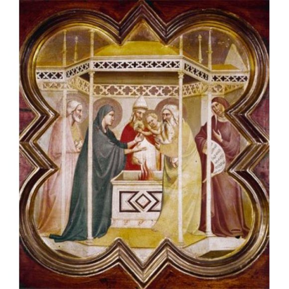 Posterazzi SAL3810412696 Presentation in the Temple by Taddeo Gaddi Born 1366 Poster Print - 18 x 24 in.