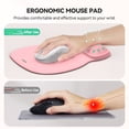 thumbnail image 3 of TECKNET BASICS Gel Mouse Pad with Wrist Rest, Ergonomic Office Mousepad with Wrist Support, Non-Slip & Smooth Surface, Comfortable Desk Mat for Office Gaming Study- Pink, 3 of 8