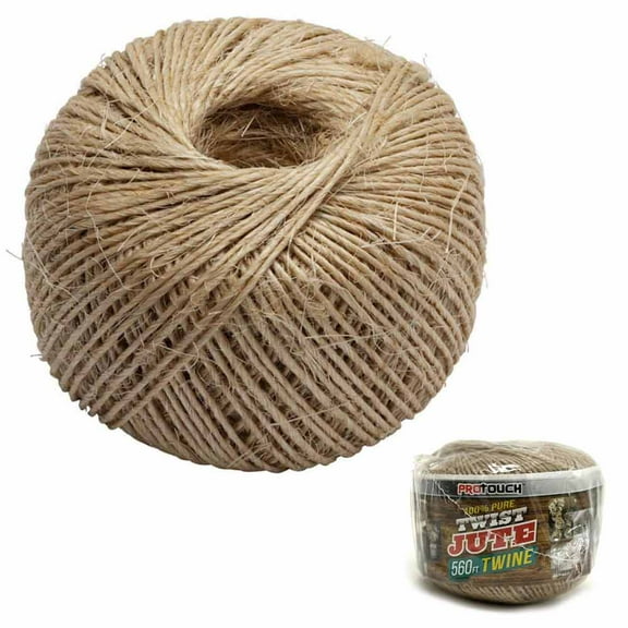 560 Feet Natural Jute Twine String Rope Roll Ball Refill Hobby Craft Scrapbook