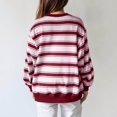 thumbnail image 3 of Sinpiling Crewneck Tops for Women Trendy Stripe Printed Long Sleeve Sweatshirts Ladies Casual Loose Comfy Going Out Tees Shirts Fall, 3 of 8
