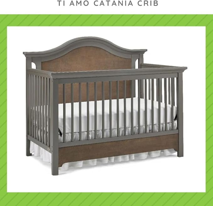 Full-Size Conversion Kit Bed Rails for Ti Amo Cribs by Bivona (Slate)