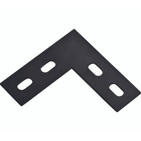 

2pk National Hardware N351-504 Flat Corner Plate 4-1/2 By 1-1/2 By 1/8 Inch Black Steel