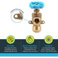 thumbnail image 3 of czcpp-3/4 Inch x 3/4 Inch MHT Garden Valve, Multi Turn, Push to Connect Brass Plumbing Fitting, PEX Pipe, Copper, CPVC, PE-RT, HDPE, 24623LF, 3 of 4