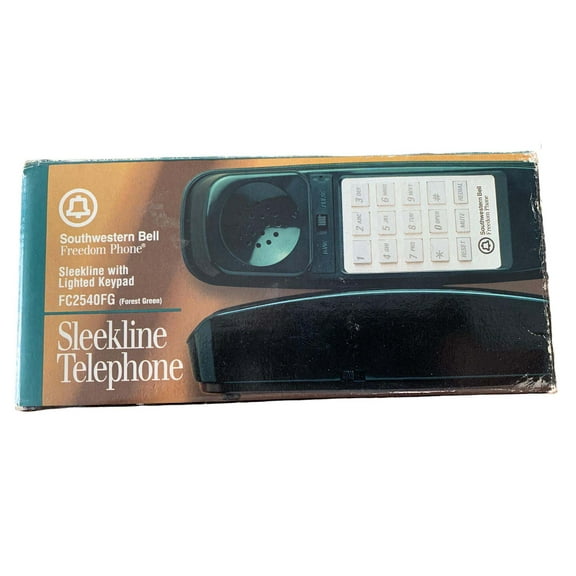 Vintage Southwestern Bell Freedom Phone Forest Green Sleekline Telephone