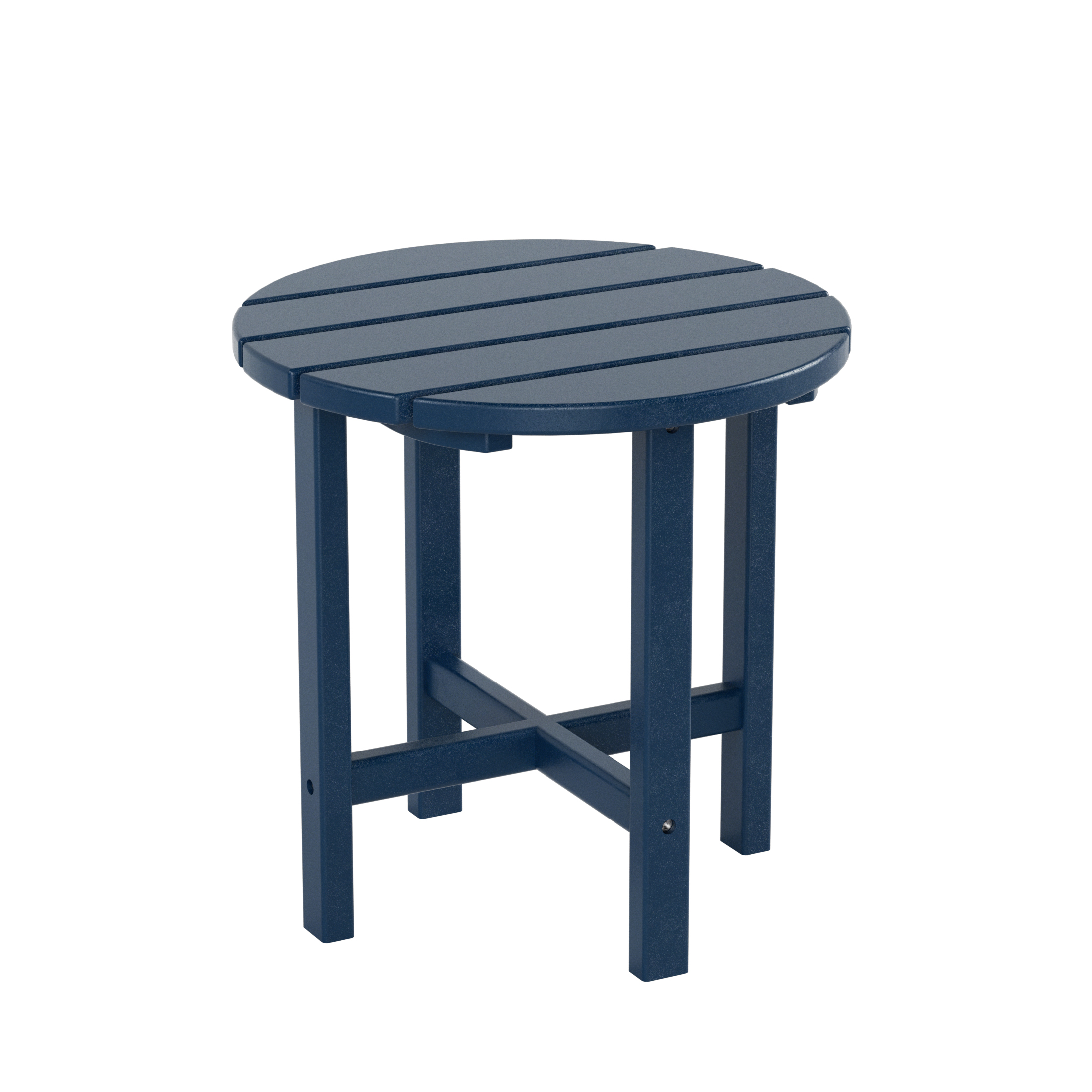 GARDEN 2-Piece Set Classic Plastic Porch Rocking Chair with Round Side Table Included, Navy Blue - image 3 of 7