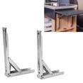 thumbnail image 4 of Folding Shelf Bracket, 45KG Maximum Load Heavy Duty 8in Collapsible Shelf Support Wall Mount  For RV For Desk, 4 of 8