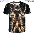 thumbnail image 1 of Anime pattern 3d printed cartoon dragonball T-shirt round neck and short sleeves men large size loose half sleeves toppangjing, 1 of 4