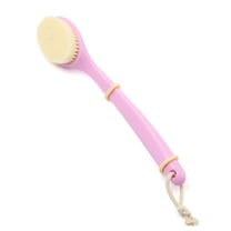 Unique Bargains 13.4" Pink Soft Bristle Back Body Extra Long Handle Bath Brush