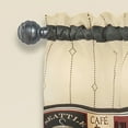 thumbnail image 3 of PowerSellerUSA Decorative Telescopic Metal Curtain Rod, 28" to 48" Contemporary Round PVC Finials, Ultra Durable Brackets 3/4" Diameter Window Drapery Rod, Iron - Spherical Finial, 3 of 6