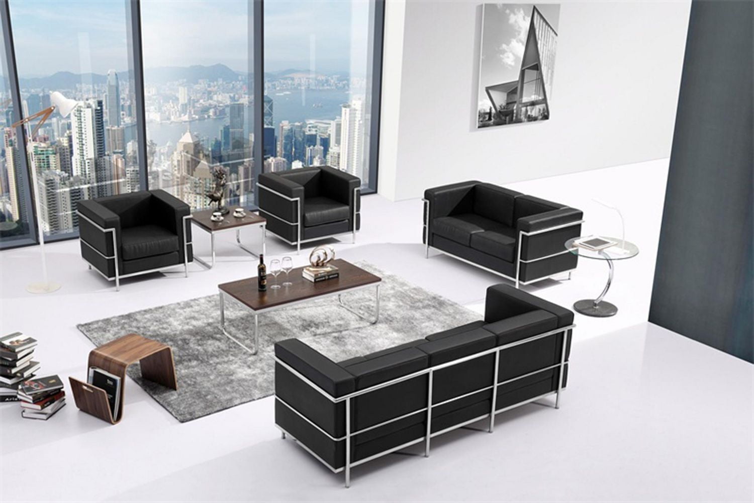 Canadian Corbusier Black Armchair