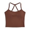 thumbnail image 5 of uvwlwu Women's Y-Back Workout Tank Top Built-In Shelf Bra Sleeveless Stretchy Breathable Yoga Running Gym Activewear,XL, 5 of 6
