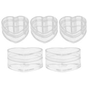 5 Pcs Storage Box Gift Boxes Candy Jar Heart Shape Jewelry Boxes Plastic Container Candy Boxes Baby