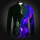 thumbnail image 1 of Camisa de hombre con estampado de llamas, para uso diario, con puños de primavera, cómoda y transpirable, talla extra grande XS-6XL, 1 of 6