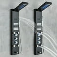 thumbnail image 3 of LED Shower Panel Tower System Rain&Waterfall Massage Black Stainless, 3 of 14