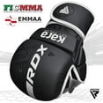 thumbnail image 3 of RDX MMA Boxing Grappling Gloves Muay Thai Sparring Kickboxing KARA Matte White, L/XL, 3 of 6