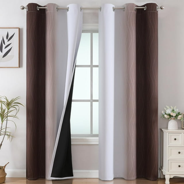 Cortinas opacas Estelar Textiler Ombre, 107 x 213 cm, 2 paneles