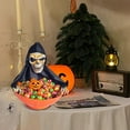 thumbnail image 2 of Halloween Animated Candy Dish - Light-Up Grim Reaper Bowl with Spooky Sounds - Motion Sensor Activated Treat Holder for Indoor/Outdoor Decor, 2 of 3