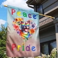 thumbnail image 3 of Peace Love Pride Pitbull with Rainbow Sunglasses LGBT LGBTQ+ House Flag 28x40in Double Sided Terrier Dog Lover Outdoor Decor - 01004, 3 of 5