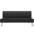 thumbnail image 1 of Homall Linen Fabric Futon Sofa Convertible Sofa Bed Modern Design Folding Recliner Lounge Couch for Living Room with Chrome Legs, 1 of 2