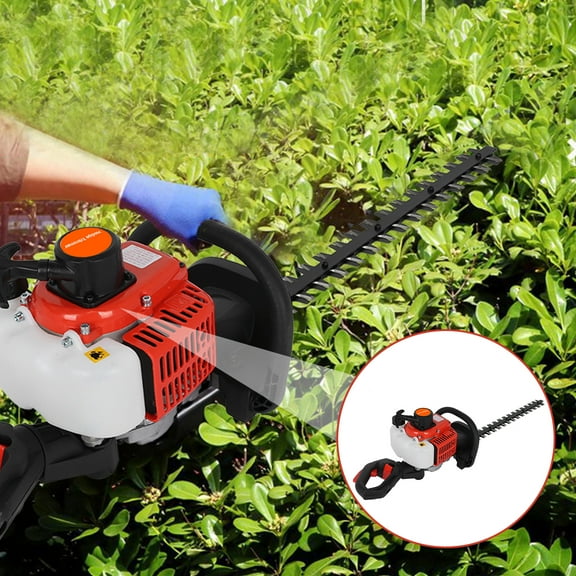StarBay 1 Set 24 Inch Fuel-efficient Low Voice High-powered Hedge Trimmer Double Side Blade 26cc Gas Bush Cutter