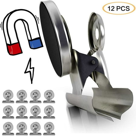 

12 Pack Heavy Duty Magnetic Clips Fridge Magnet for Fridge Whiteboard Home Office Teaching