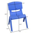 thumbnail image 2 of Costway Ensemble de 4 Chaises en Plastique pour Enfants Empilables Mobilier de Jeu et d'Apprentissage Coloré, 2 of 6