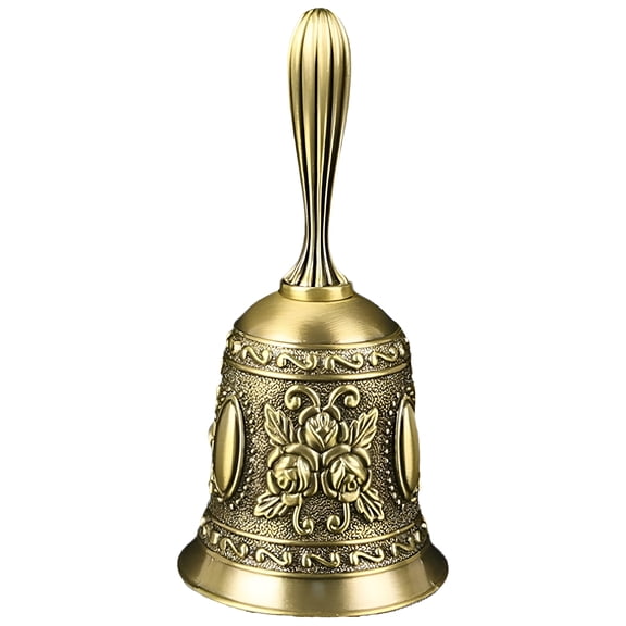SEPTRIO Super Loud Solid Brass Hand Service Bell for Seniors Bedside Wedding