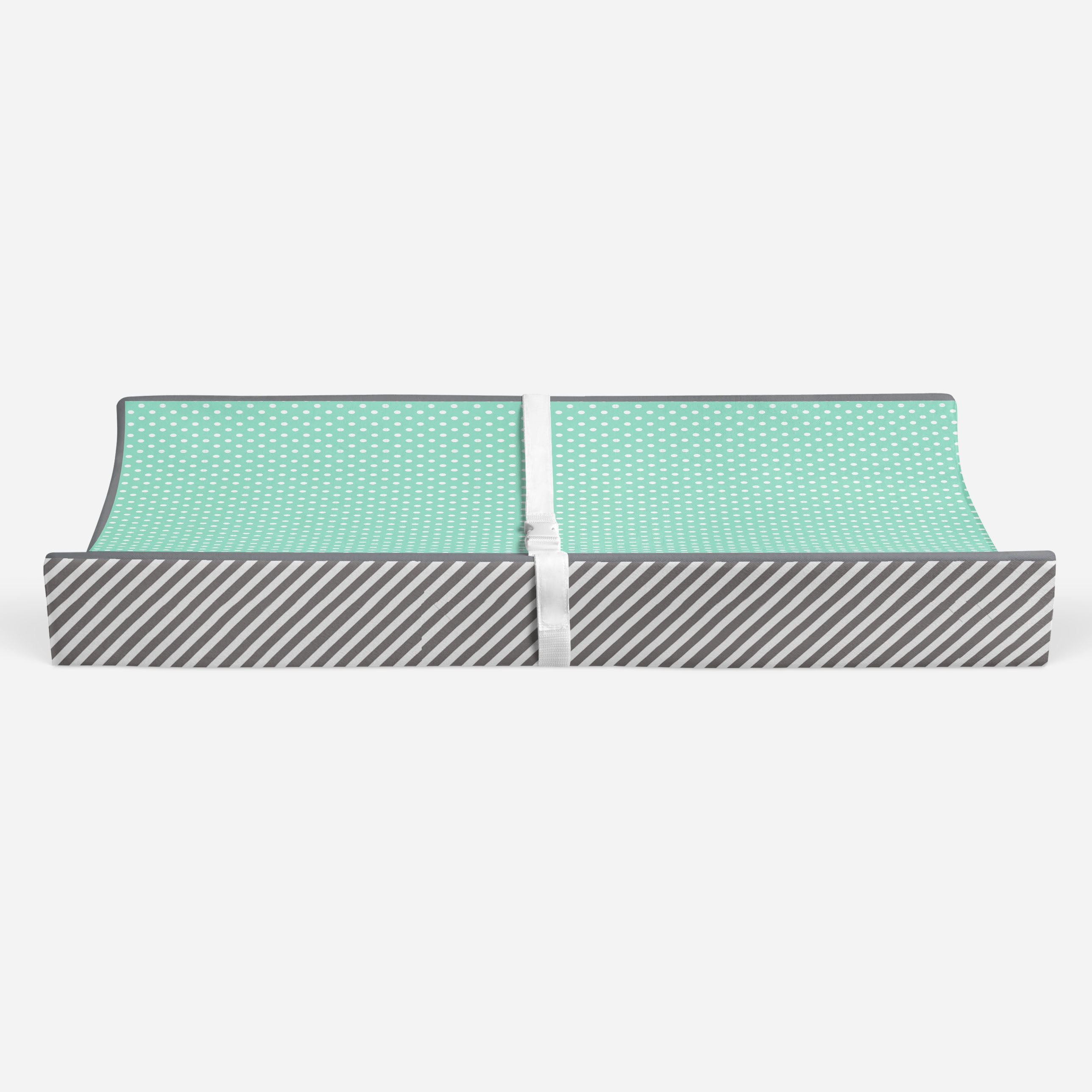 Bacati - Love Aztec Grey/Mint Neutral Quilted Changing Pad Cover