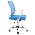 thumbnail image 3 of Modern Home Zuna Mid-Back Office Task Chair - Ergonomic Back Supporting Mesh Back Desk Chair (White/Blue), 3 of 7